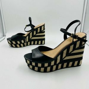 Aldo Wedge Platform Sandals Ankle Strap Heel 8.5 M